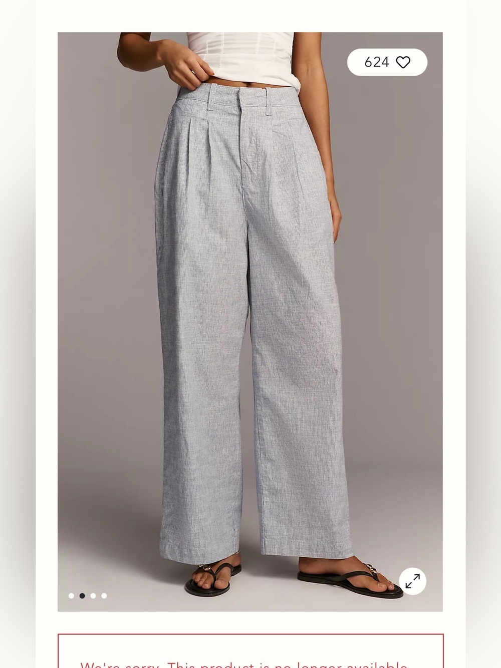 Maeve Provence Relaxed Pleated Pants | Grey | NWT | Size 12 - Picture 2 of 3